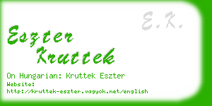 eszter kruttek business card